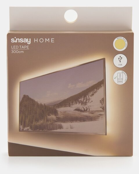 Sinsay - Biely LED pásik 3 m s diaľkovým ovládačom - biela