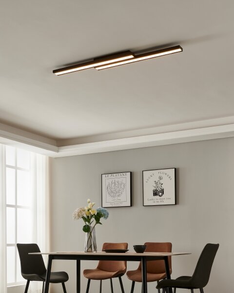 Eglo 31715 - LED RGBW Stmievateľné stropné svietidlo SALITERAS-Z 20,4W/230V čierna