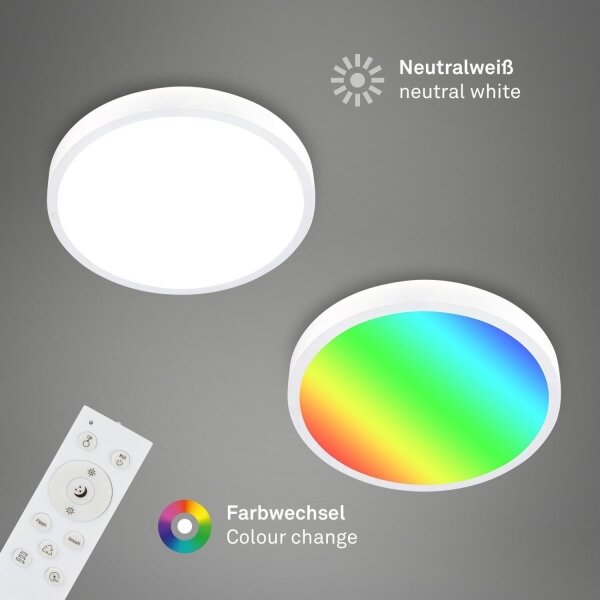 Briloner 3709-016 - LED RGBW Stm. stropné svietidlo LED/22W/230V biela + DO