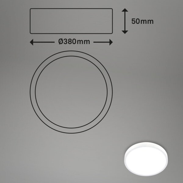 Briloner 3709-016 - LED RGBW Stm. stropné svietidlo LED/22W/230V biela + DO