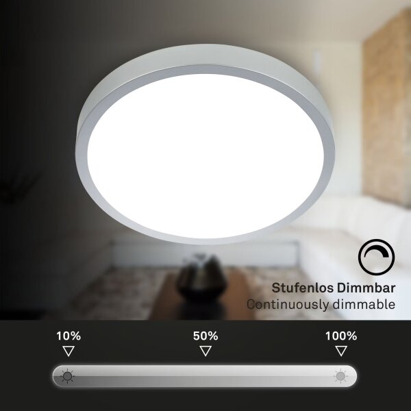 Briloner 3709-014 - LED RGBW Stm. stropné svietidlo LED/22W/230V strieborná + DO