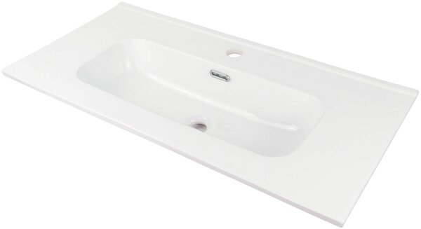 Deante Tubo, keramické umývadlo na zapustenie 800x385x160 mm, biela lesklá, DEA-CTU_6U8M