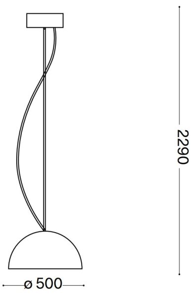 Ideal Lux - Luster na lanku FOLK 1xE27/60W/230V pr. 50 cm hnedá