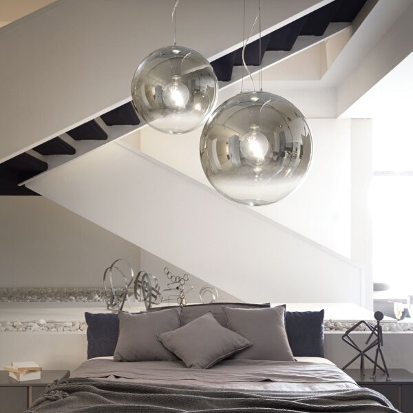 Ideal Lux - Luster na lanku MAPA 1xE27/42W/230V pr. 50 cm šedá/dymová