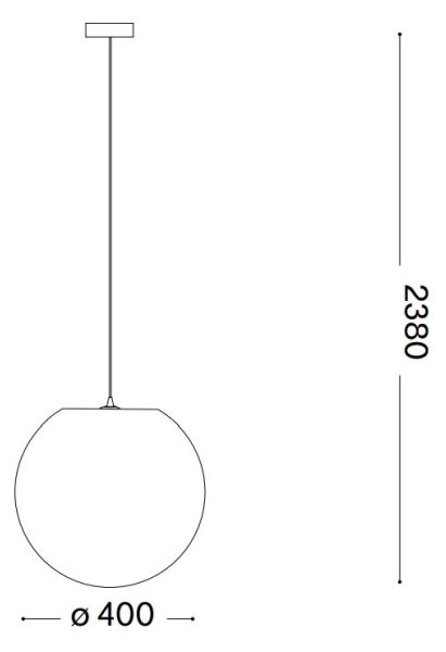Ideal Lux - Luster na lanku CARTA 1xE27/25W/230V pr. 40 cm biela