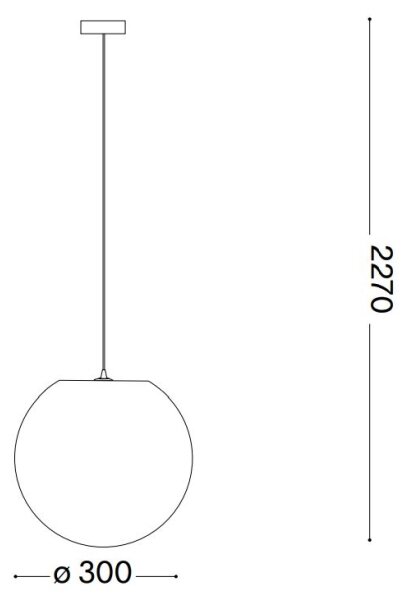 Ideal Lux - Luster na lanku CARTA 1xE27/25W/230V pr. 30 cm biela