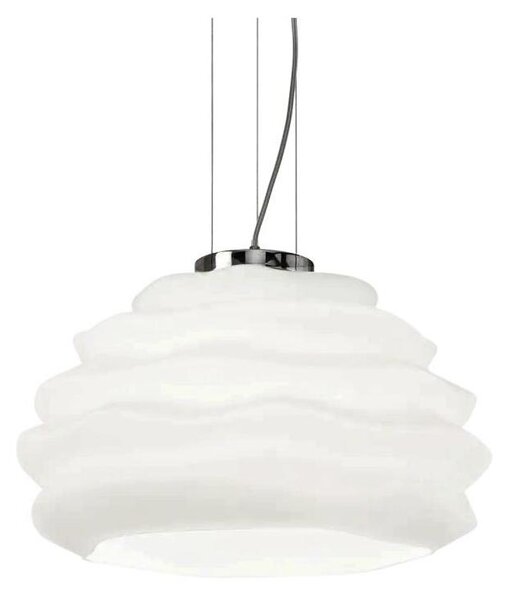 Ideal Lux - Luster na lanku KARMA 1xE27/60W/230V pr. 39 cm biela