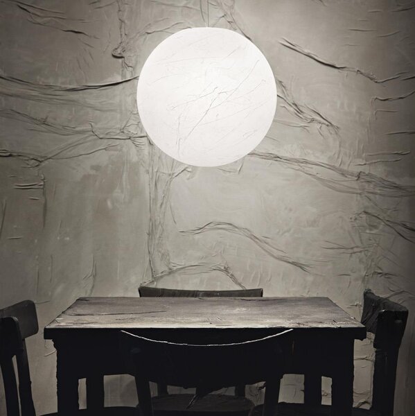 Ideal Lux - Luster na lanku CARTA 1xE27/25W/230V pr. 30 cm biela