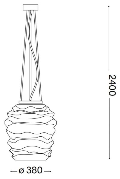 Ideal Lux - Luster na lanku KARMA 1xE27/60W/230V pr. 38 cm biela