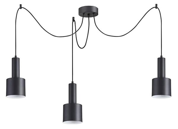 Ideal Lux - Luster na lanku HOLLY 3xE27/60W/230V pavúk čierna