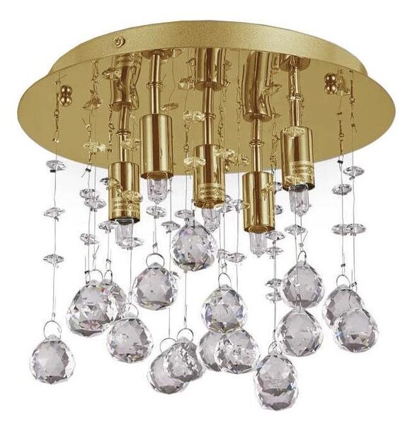 Ideal Lux - LED Kr. stropné svietidlo MOONLIGHT 5xG9/3W/230V pr. 26 cm zlatá