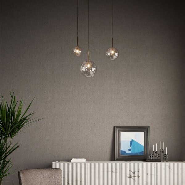Ideal Lux - LED Luster na lanku EQUINOXE 1xG4/2W/230V pr. 20 cm mosadz/dymová