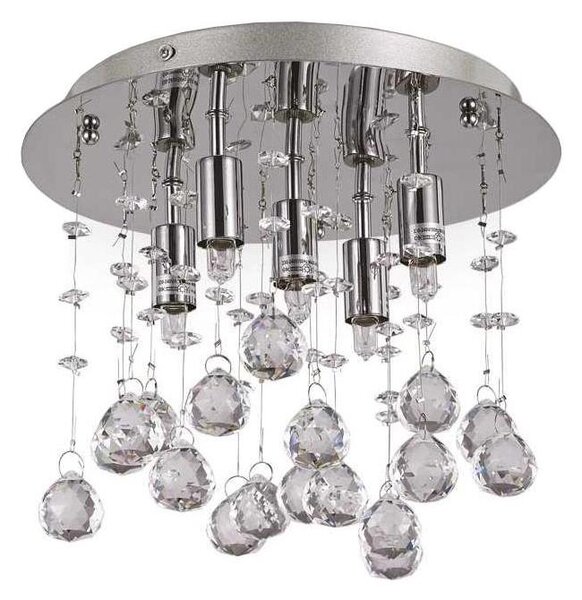 Ideal Lux-LED Kr. stropné svietidlo MOONLIGHT 5xG9/3W/230V pr. 26 cm lesklý chróm