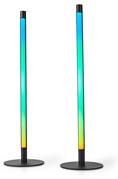 Nedis WIFILD10RGBW-SADA 2xLED RGBIC Stm. stolná lampa LED/36W/230V 2700-6500K+DO