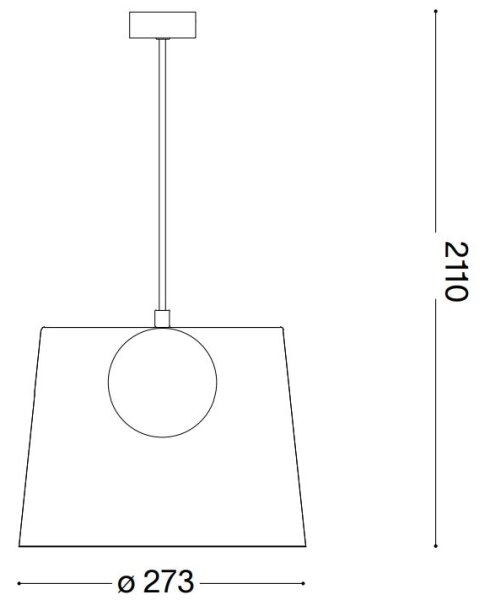 Ideal Lux - LED Luster na lanku FADE 1xG9/3W/230V pr. 27,3 cm meď/dymová
