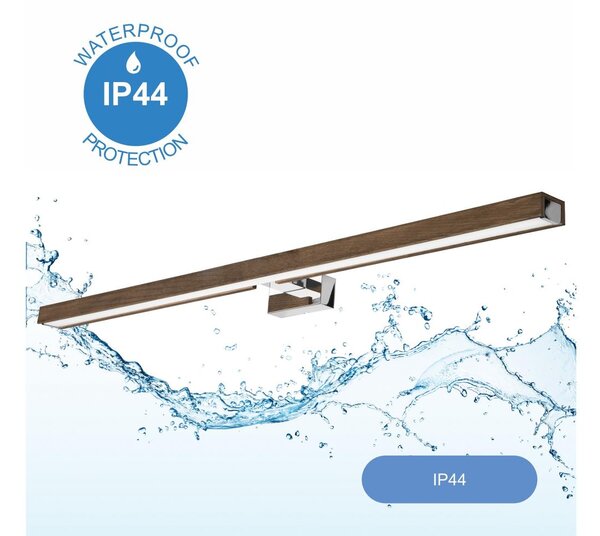 Brilagi-LED Kúpeľňové osvetlenie zrkadla WOODY MIRROR LED/15W/230V IP44 dub/chro