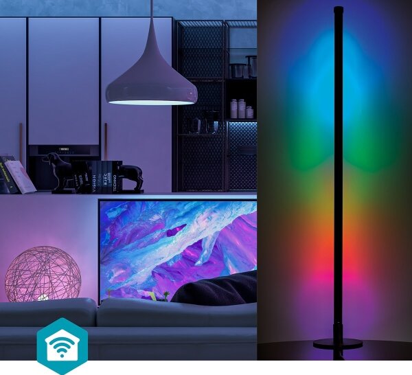 Nedis WIFILD20RGBW- LED RGBIC Stojacia lampa Smartlife LED/10W/230V 2700-6500K+DO