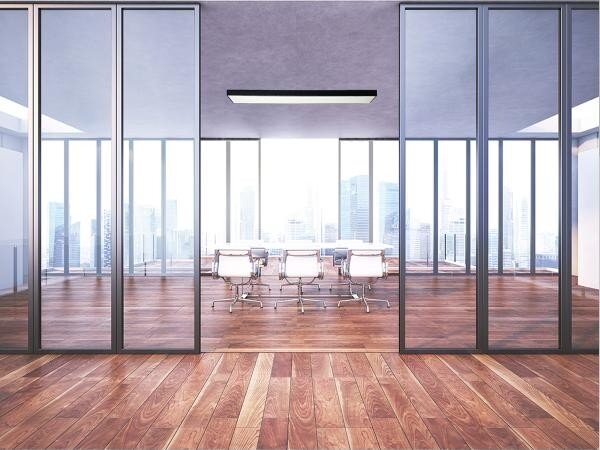 LED Stropné svietidlo LED/32W/230V 4000K 120x13 cm čierna