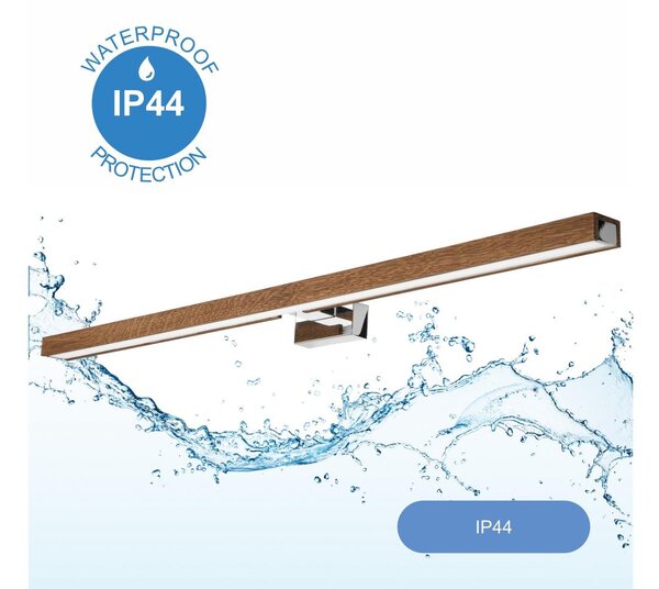 Brilagi-LED Kúpeľňové osvetlenie zrkadla WOODY MIRROR LED/15W/230V IP44 dub/chro