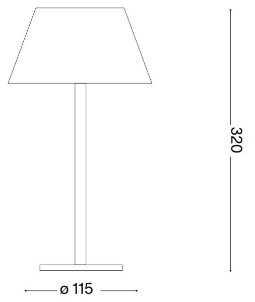Ideal Lux - LED stmievateľná dotyková lampa PURE LED/1,5W/3,7V CRI 90 IP54 hnedá