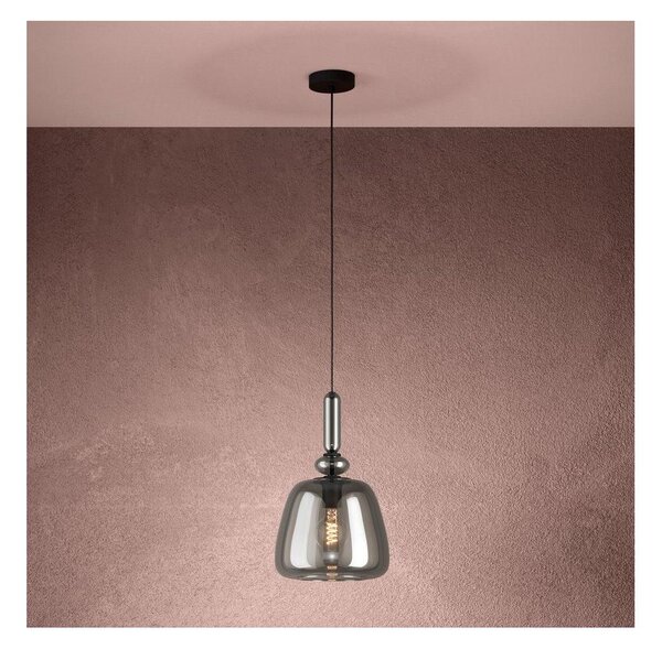 Eglo 39997 - Luster na lanku BOVINO 1xE27/40W/230V dymová