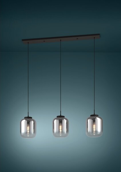Eglo 390104 - Luster na lanku BULCIAGO 3xE27/40W/230V dymová