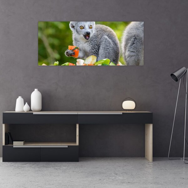Obraz lemura (120x50 cm)