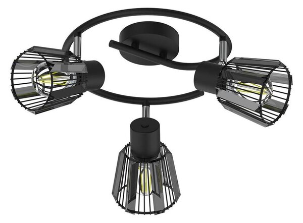 Prezent 27518 - Bodové svietidlo PONTEO 3xE27/40W/230V čierna