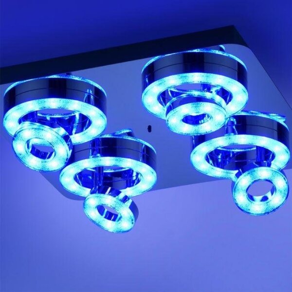 JUST LIGHT. 14662-17 - LED RGBW Stm. bodové svietidlo TIM 4xLED/5,9/230V + DO