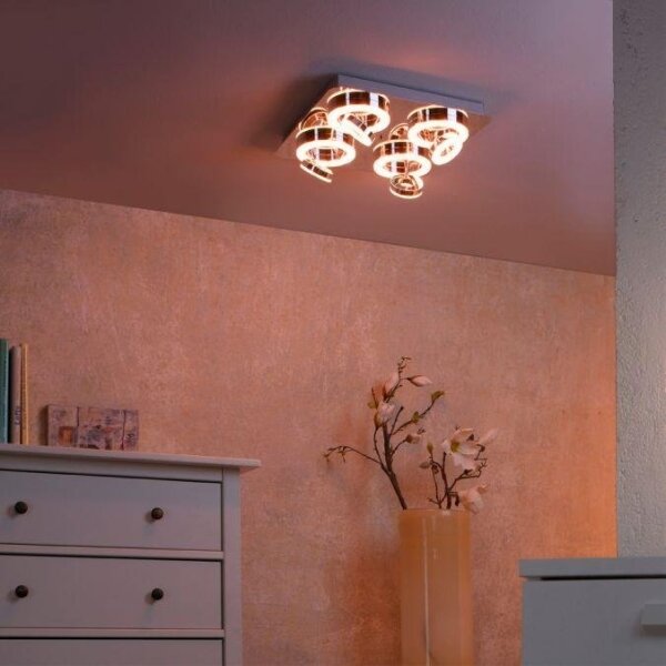 JUST LIGHT. 14662-17 - LED RGBW Stm. bodové svietidlo TIM 4xLED/5,9/230V + DO