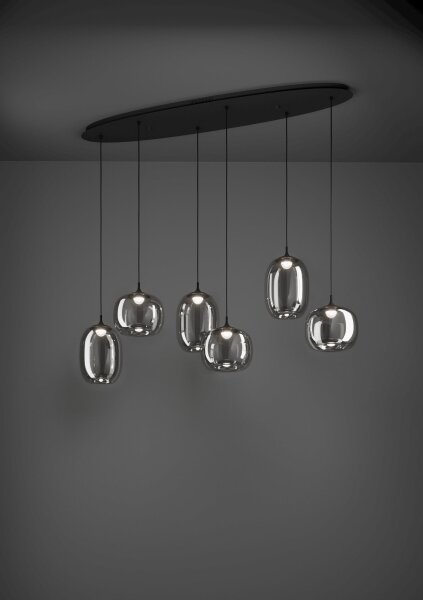 Eglo 390415 - LED Stmievateľný luster na lanku LARVA 6xLED/3,7W/230V 2700-6500K+DO