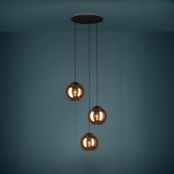 Eglo 390094 - Luster na lanku CORDOBA 3xE27/40W/230V medená