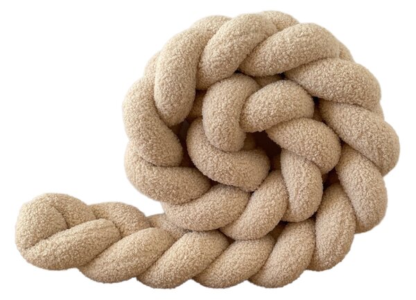 Vulpi Mantinel do postieľky Vrkoč 180cm Boucle Handmade Farba: hnedá