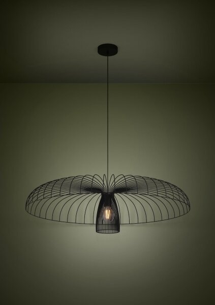 Eglo 390217 - Luster na lanku CHAMPERICO 1xE27/60W/230V 98,5 cm čierna