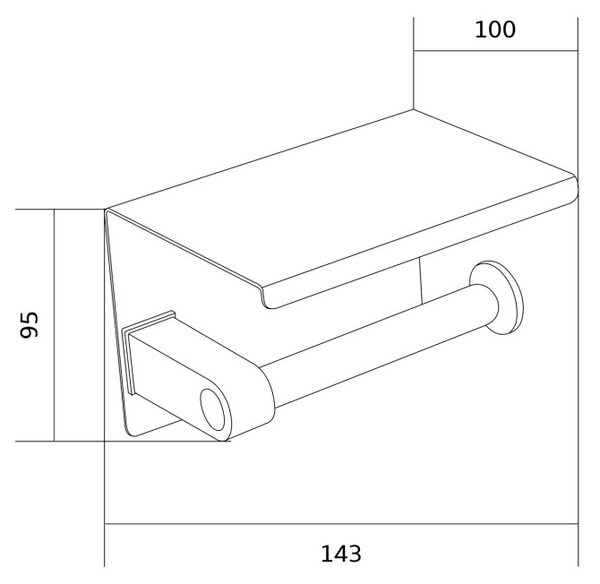 Mexen príslušenstvo, držiak na wc papier, zlatá, 701197-50
