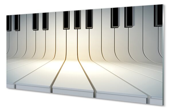 Sklenený obklad do kuchyne klávesy klavíra 100x50 cm