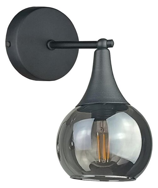 Nástenné svietidlo STAR 1xE27/60W/230V čierna/dymová čierna