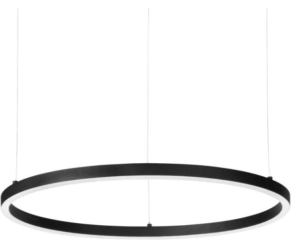 Ideal Lux - Závesný LED luster na lanku ORACLE SLIM LED/53W/230V 2700K pr. 90 cm čierny
