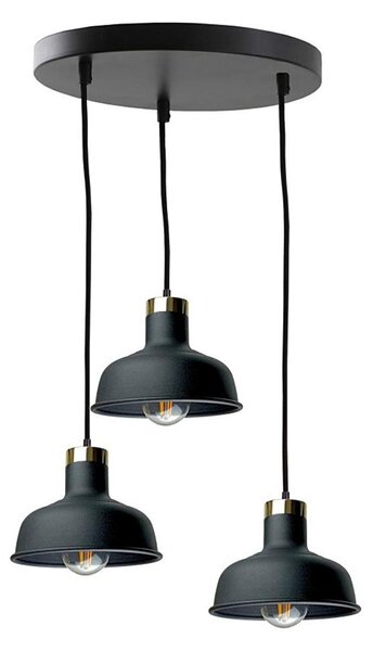 Luster na lanku HEBE 3xE27/60W/230V čierna