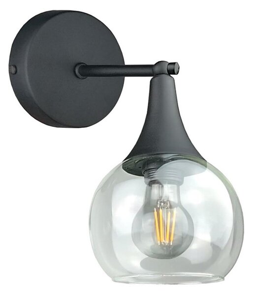 Nástenné svietidlo STAR 1xE27/60W/230V čierna/číra