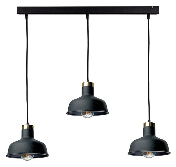 Luster na lanku HEBE 3xE27/60W/230V čierna