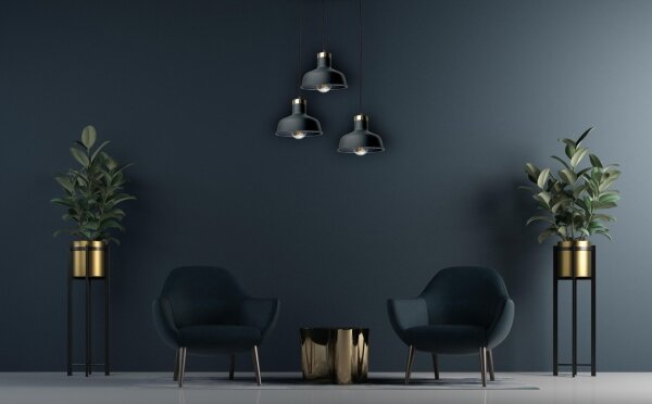Luster na lanku HEBE 3xE27/60W/230V čierna