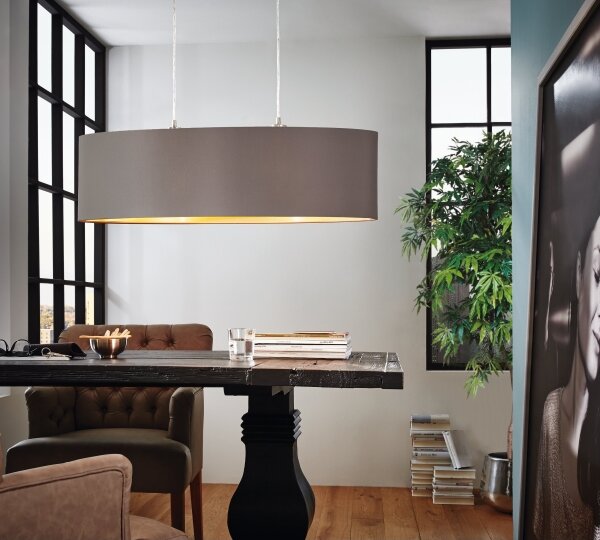 Eglo 55271 - Luster na lanku MASERLO 2xE27/60W/230V hnedá