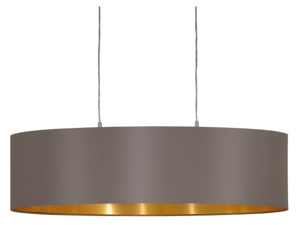 Eglo 55271 - Luster na lanku MASERLO 2xE27/60W/230V hnedá