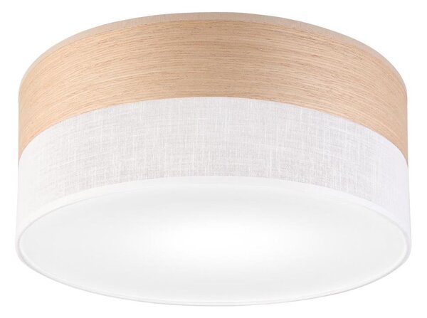 Stropné svietidlo SIRJA WOOD 1xE27/15W/230V pr. 35 cm biela/dub
