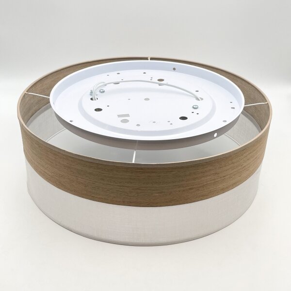 Stropné svietidlo SIRJA WOOD 2xE27/15W/230V pr. 45 cm biela/dub