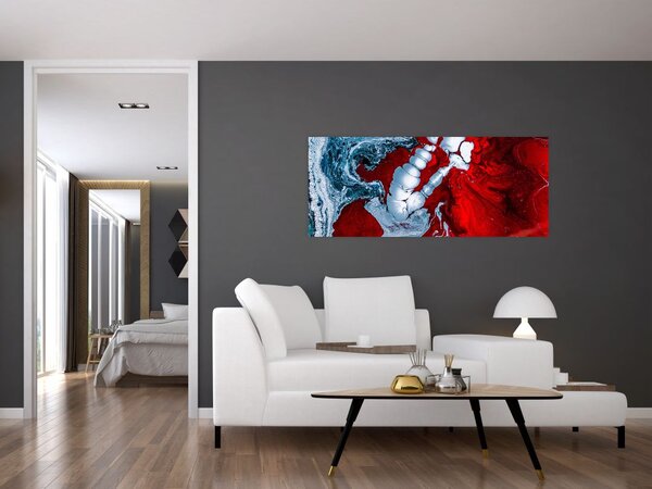 Obraz abstraktných škvŕn (120x50 cm)