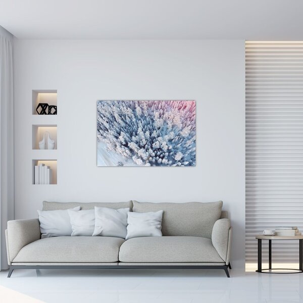 Obraz zasnežených stromov (90x60 cm)