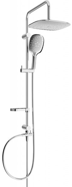 Mexen sprchový set X22 s hornou hlavicou 26x24cm, chrómová, 798222291-00