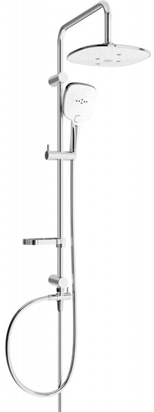 Mexen sprchový set X17 s hornou hlavicou 24cm, chróm/biela, 798171791-02